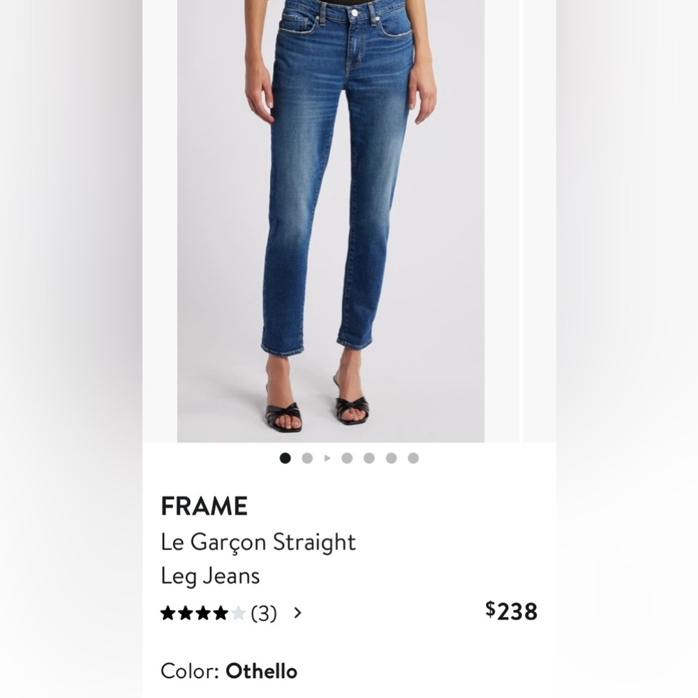 Frame Le Garçon Straight Leg Jean size 29
